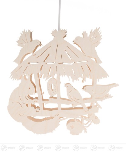 Fensterbild vogelhaus mit - fensterbild,