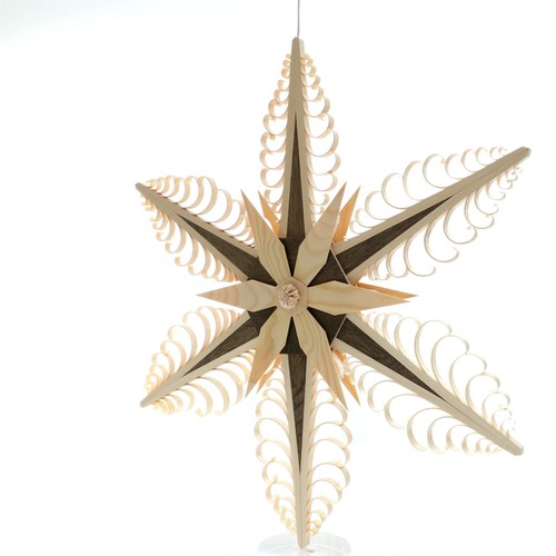 Fensterschmuck spanstern braun - fensterschmuck,