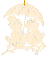 Fensterbild Vogelliebespaar