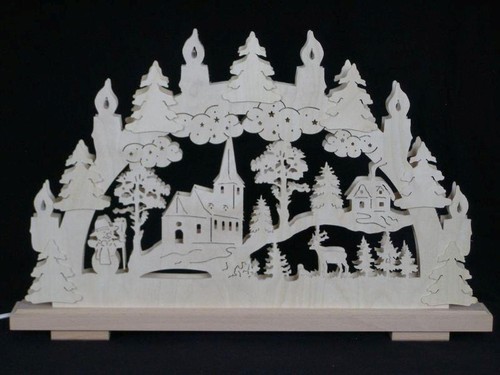 Schwibbogen mit kirche - mit,