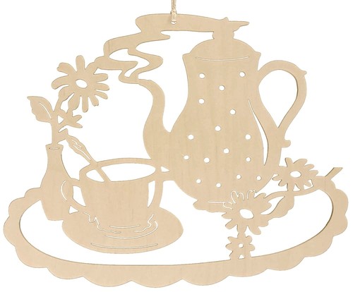 Fensterbild kaffeekanne - fensterbild,