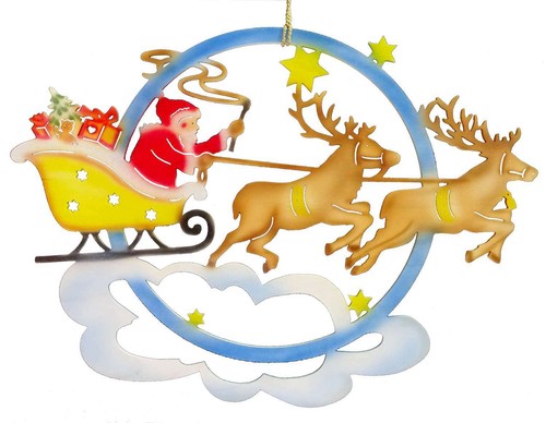 Fensterschmuck weihnachtsmann - fensterschmuck,