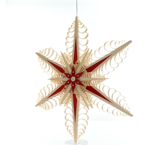 Fensterschmuck holzstern mit - fensterschmuck,