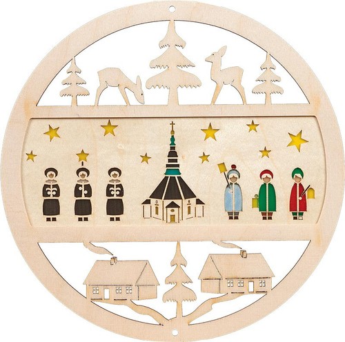 Fensterbild seiffener kirche - fensterbild,
